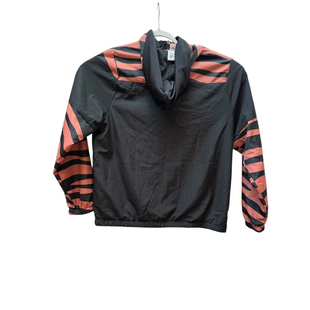 Victorias‎ Secret PINK Tiger Stripe Windbreaker Jacket Orange Black XS/S Hoodie